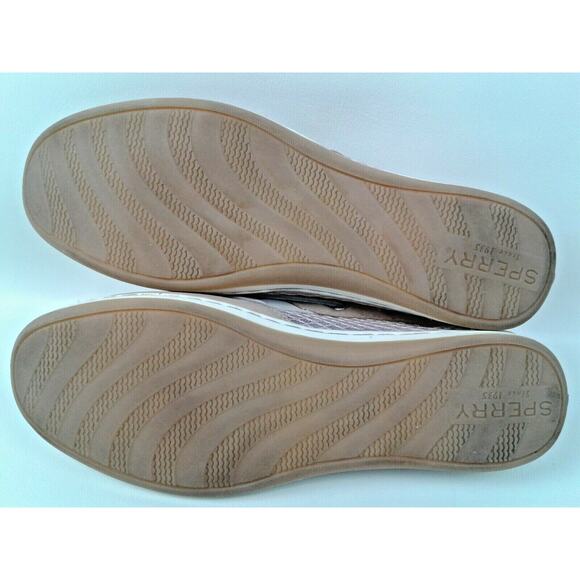 Sperry Top-siders Womens Lace Up Fawn Color w/Pink Ventilated Inserts Size 8M - Picture 6 of 8